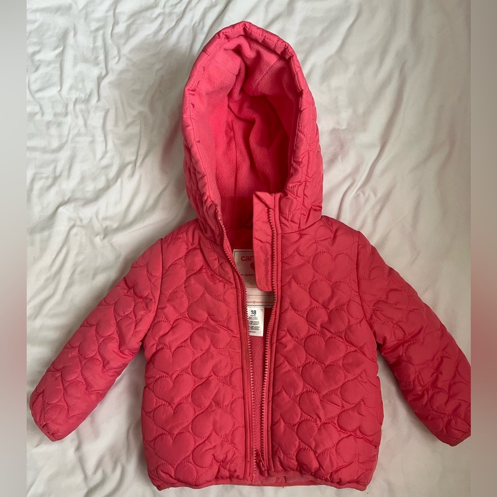 18 month heavy winter fleece lined coat